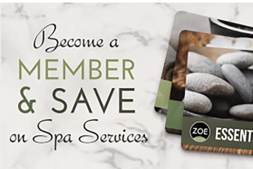 become a member and save on spa services